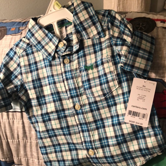 Carters 3 mo button down set - Picture 6 of 8
